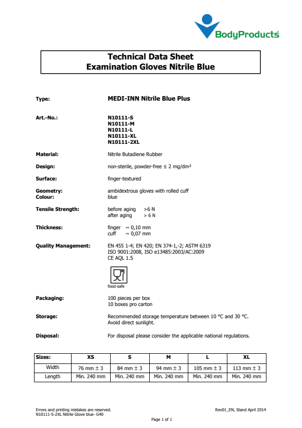 

Technical Data Sheet

